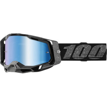 100% Racecraft 2 Goggles - Mirror Lens Kos/Blue Mirror - Front Side View