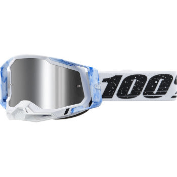 100% Racecraft 2 Goggles - Mirror Lens Mixos/Silver Flash Mirror - Front Side View