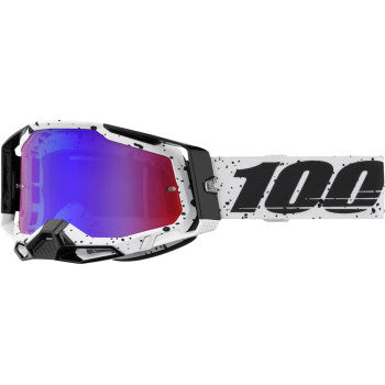 100% Racecraft 2 Goggles - Mirror Lens Trinity/Red/Blue Mirror - Front Side View