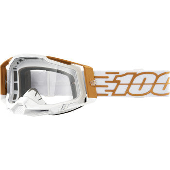 100% Racecraft 2 Goggles - Clear Lens Mayfair - Front Side View