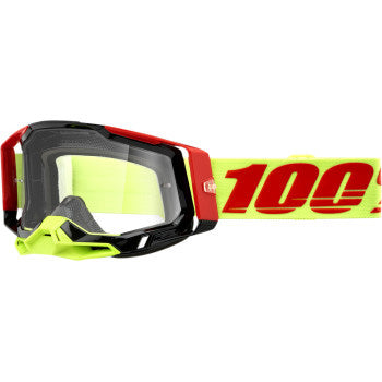 100% Racecraft 2 Goggles - Clear Lens Wiz - Front Side View