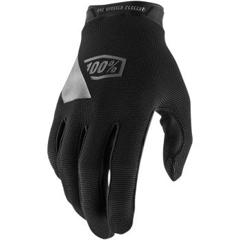 100% Ridecamp Glove Black/Charcoal - Back of Hand View