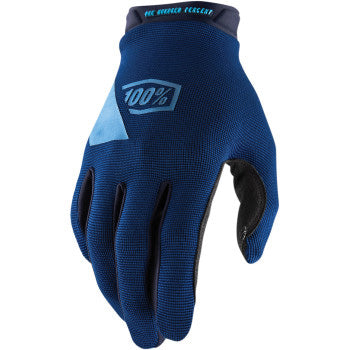 100% Ridecamp Glove Navy - Back of Hand View