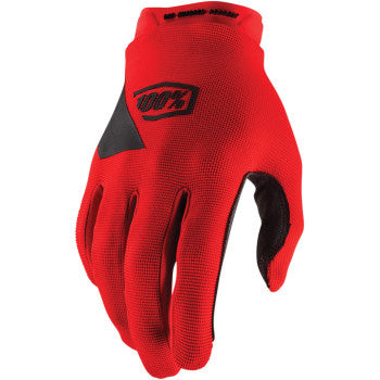 100% Ridecamp Glove Red - Back of Hand View