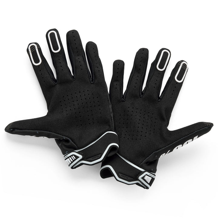 100% Ridefit 2 Gloves Black - Palm View of Pair