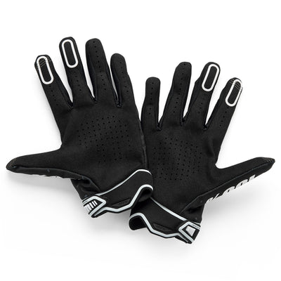 100% Ridefit 2 Gloves Black - Palm View of Pair
