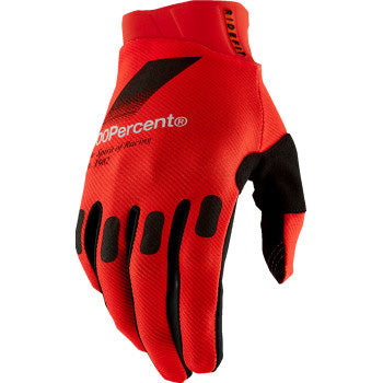100% Men's Ridefit Glove Red - Back of Hand View