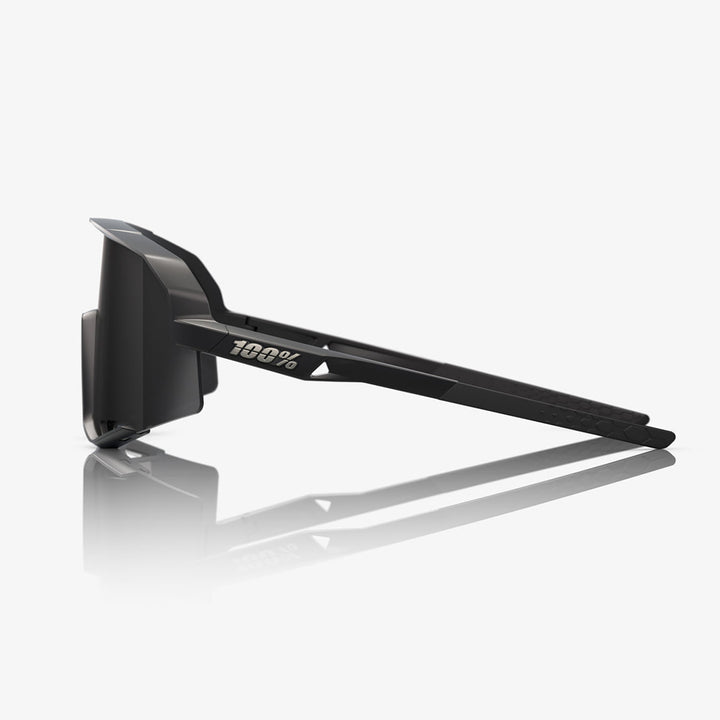 100% Slendale Sunglasses Matte Black/Smoke - Side View