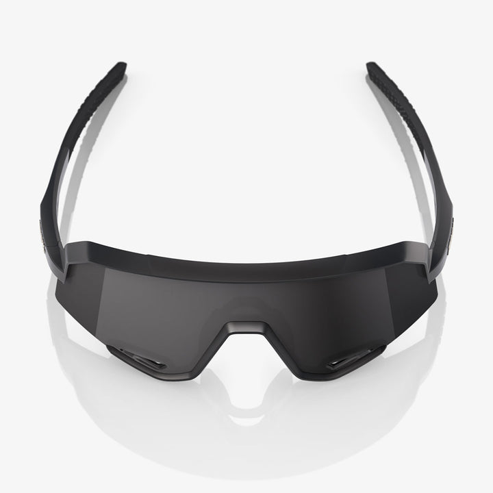 100% Slendale Sunglasses Matte Black/Smoke - Front Top View