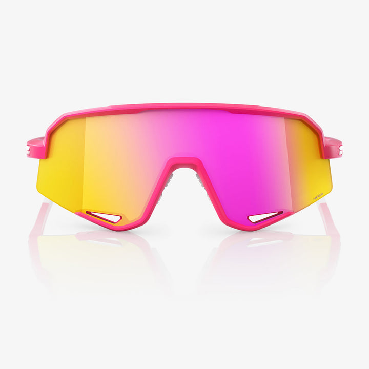 100% Slendale Sunglasses Satin Pitaya/HiPER Vital Pink Mirror - Front View