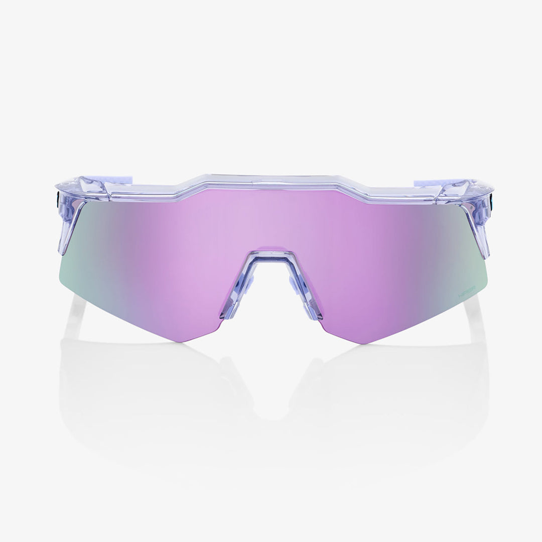 100% Speedcraft XS Sunglasses Polished Translucent Lavender/HiPER Lavender Mirror - Front View