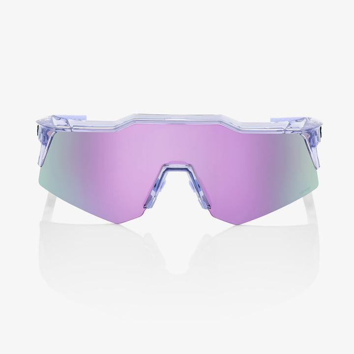 100% Speedcraft XS Sunglasses Polished Translucent Lavender/HiPER Lavender Mirror - Front View