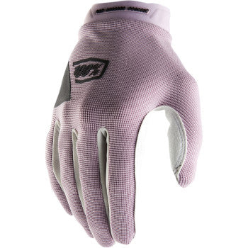 100% Women's Ridecamp Glove Lavender - Back of Hand View