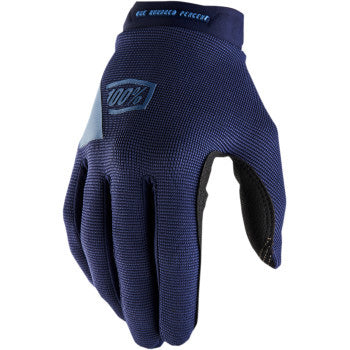 100% Women's Ridecamp Glove Navy/Slate - Back of Hand View