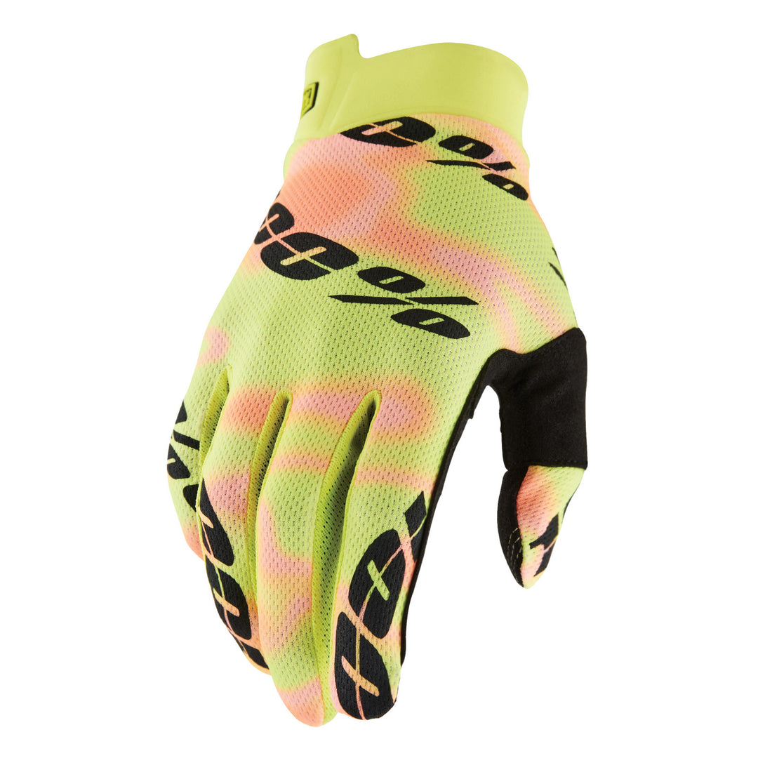 100% Youth iTrack Glove Kaledo - Back of Hand View