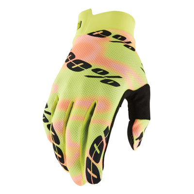 100% Youth iTrack Glove Kaledo - Back of Hand View