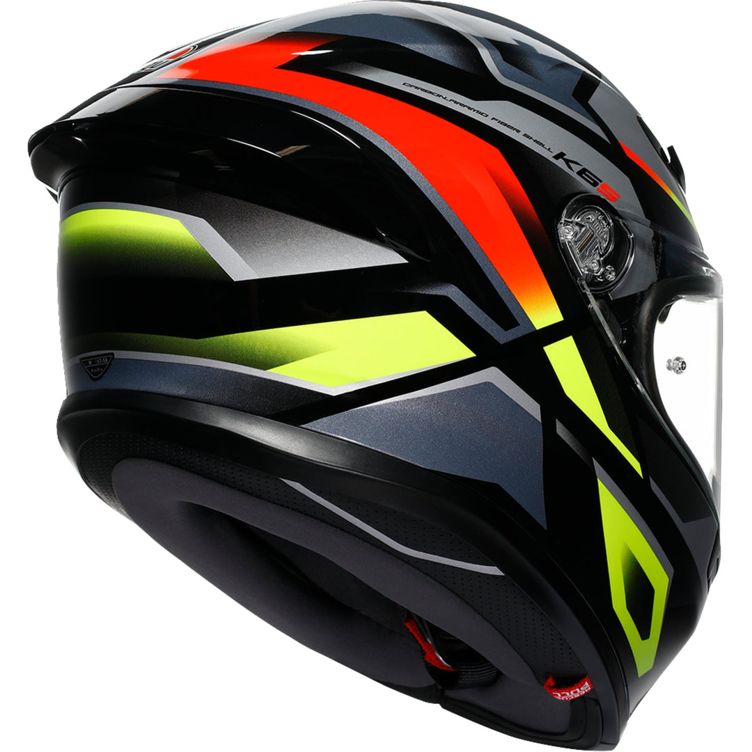 AGV K6 S Erazer Black/Red/Yellow Fluo Helmet S