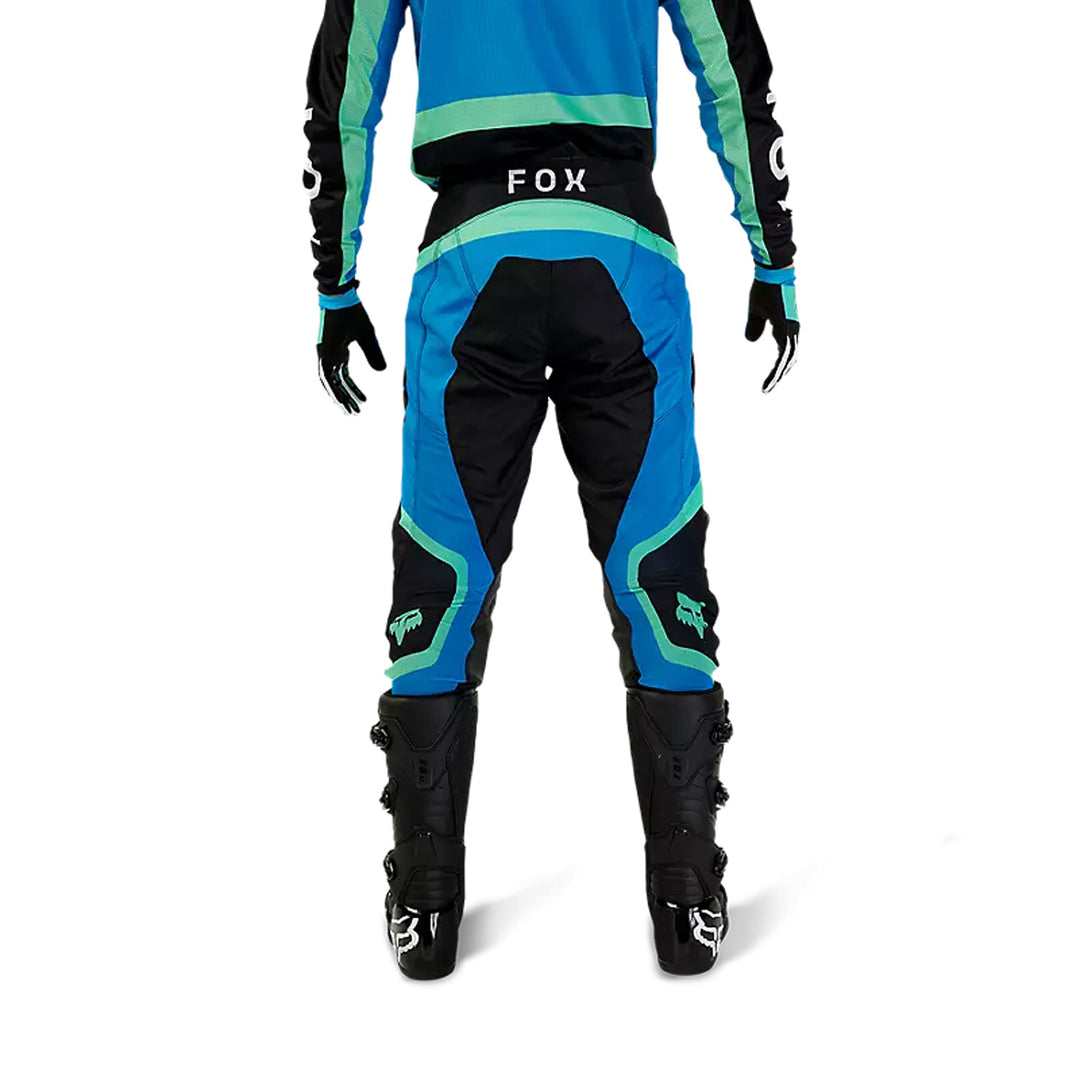 Fox Racing 180 Ballast Pants Black/Blue - Rear View of Model Posing in Pants