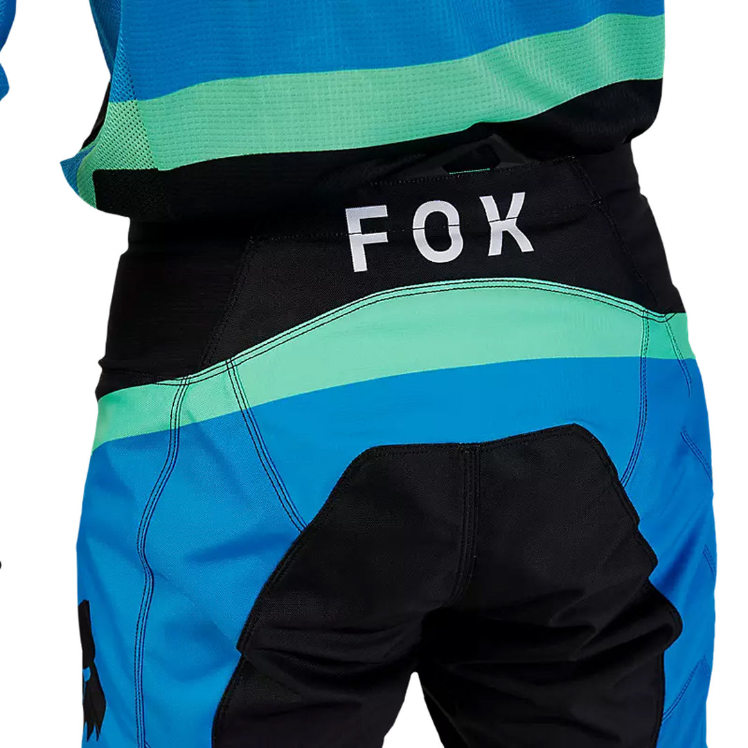 Fox Racing 180 Ballast Pants Black/Blue - Close-Up of Rear Graphic and Details