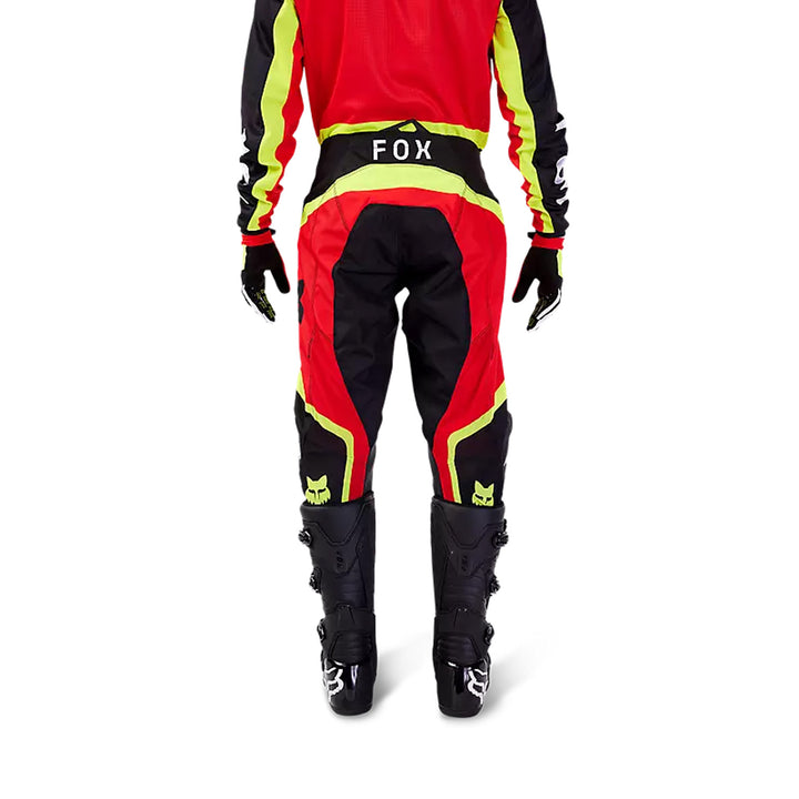 Fox Racing 180 Ballast Pants Black/Red - Rear View of Model Posing in Pants