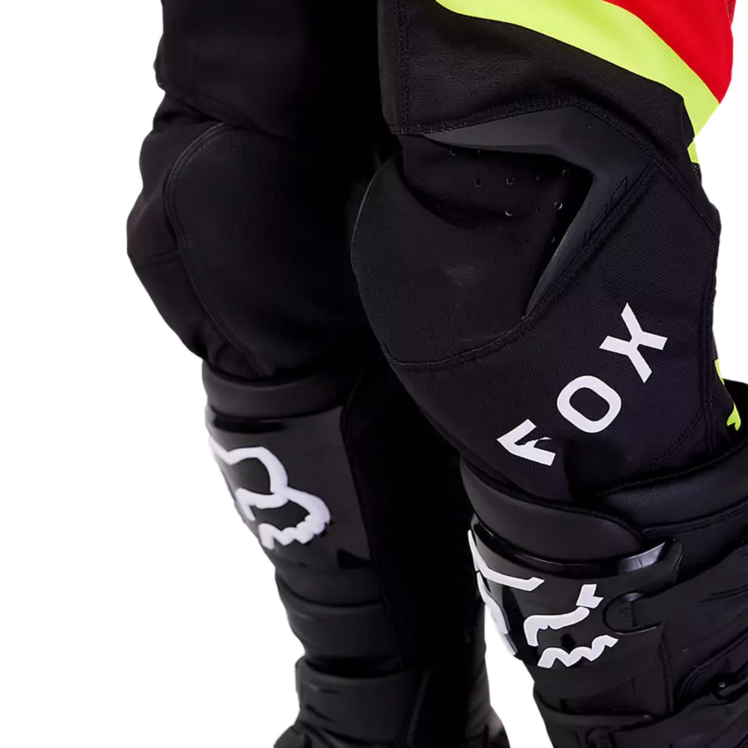 Fox Racing 180 Ballast Pants Black/Red - Close-Up of Knee Graphic and Details