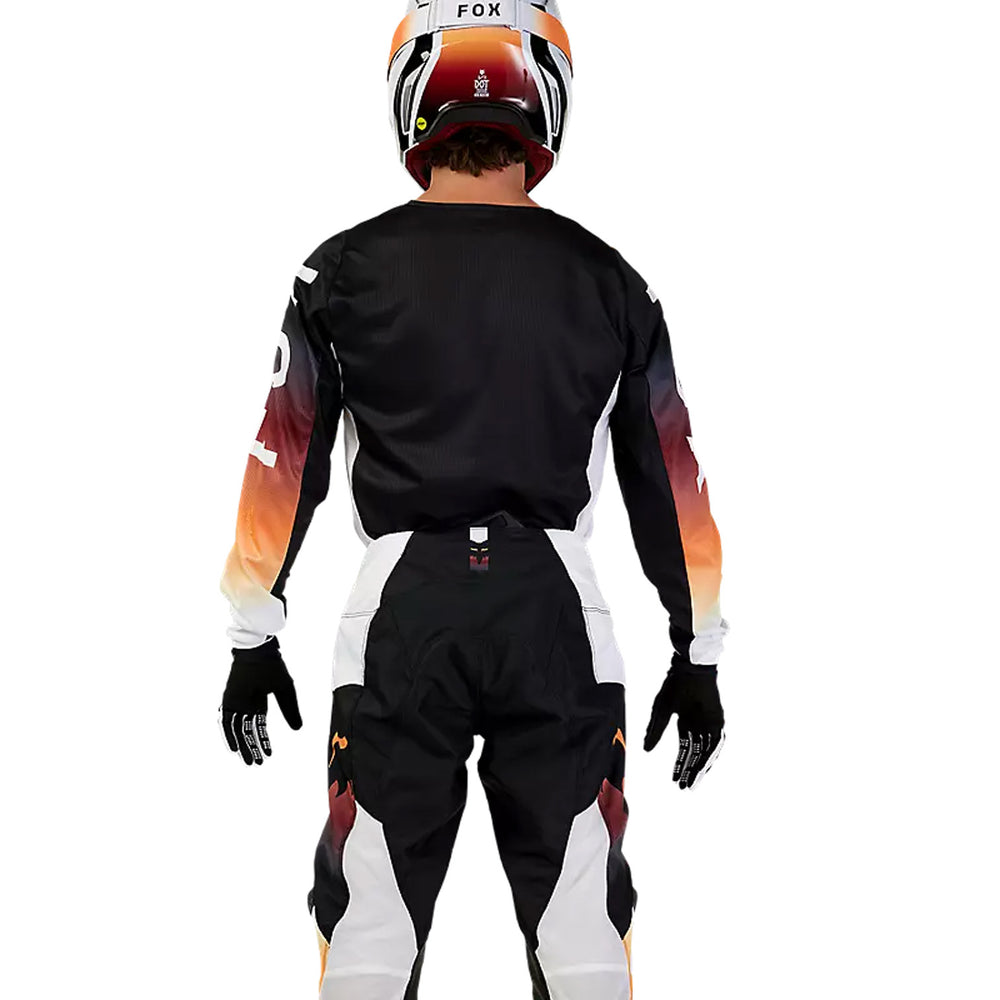 Fox Racing 180 Flora Jersey Black - Rear View of Model Posing in Jersey