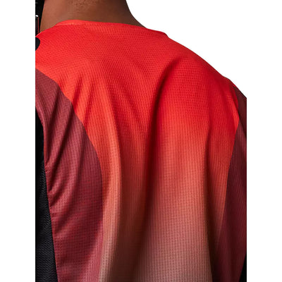 Fox Racing 180 Leed Jersey Fluorescent Red - Close-Up of Rear View