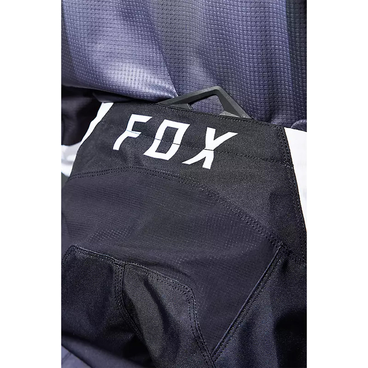 Fox Racing 180 Leed Pants Black/White - Close-up of Rear Graphic