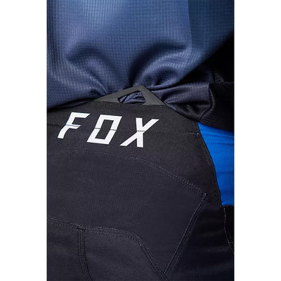 Fox Racing 180 Leed Pants Blue - Close-Up of Rear Graphic