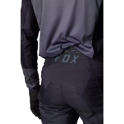 Fox Racing 180 Leed Pants Dark Shadow Grey - Close-up of Rear Graphic and Details