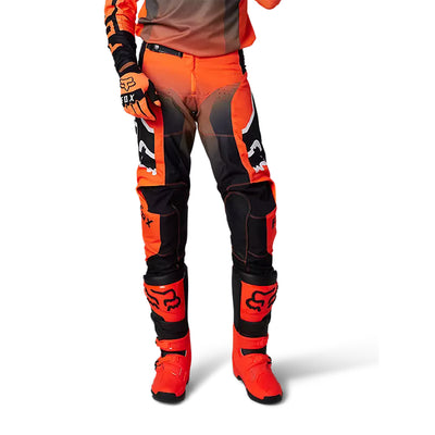 Fox Racing 180 Leed Pants Fluorescent Orange - Front View of Model Posing in Pants