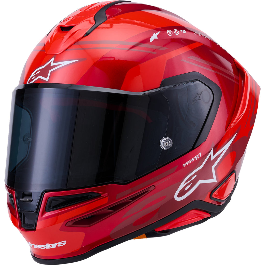 Supertech R7 Helmet - 22.06 - A-Core - Gloss Red/White