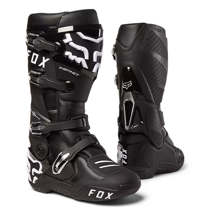 Fox Racing Instinct Boots Black - Front Side View of Pair