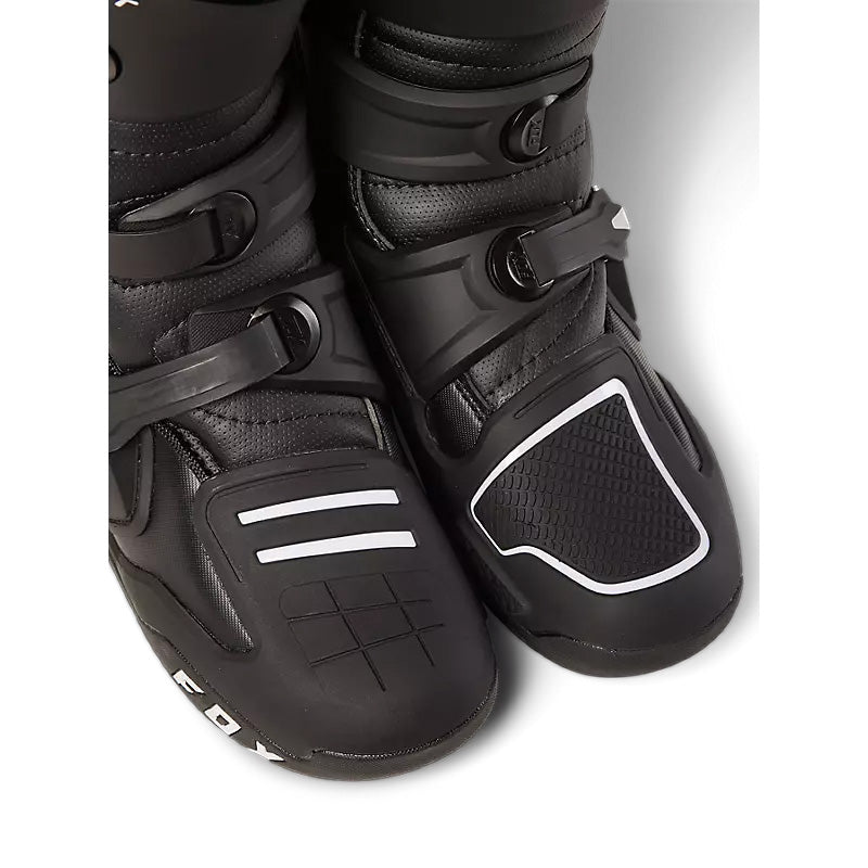 Fox Racing Instinct Boots Black - Top Down View of Pair of Toes
