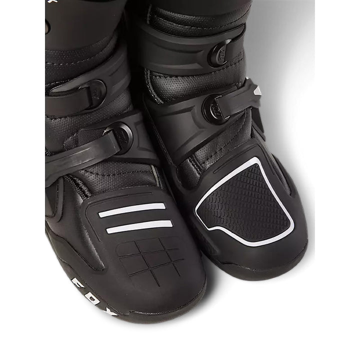 Fox Racing Instinct Boots Black - Top Down View of Pair of Toes