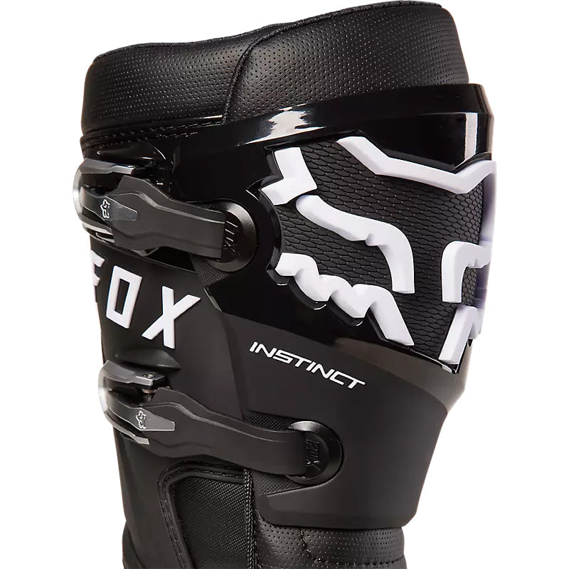 Fox Racing Instinct Boots Black - Close-up View of Top