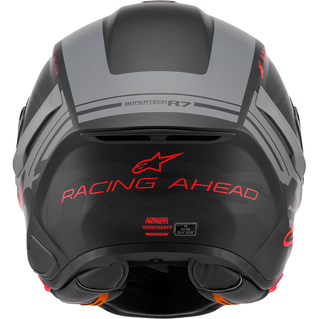 Supertech R7 Helmet - 22.06 - A-Core - Matte Black/Gray/Red