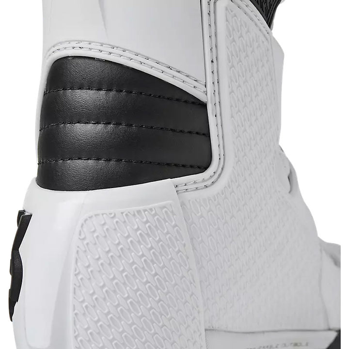 Fox Racing Comp Boots White - Close-Up View of Ankle