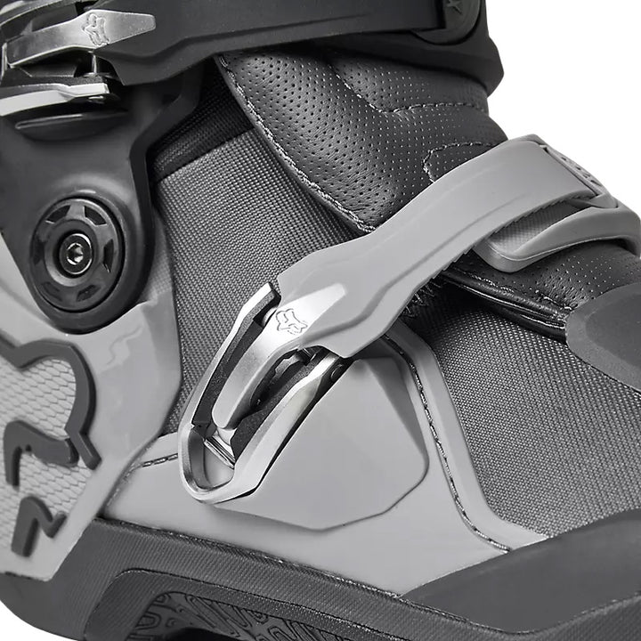 Fox Racing Motion Boots Dark Shadow - Close-Up View of Lower Buckle