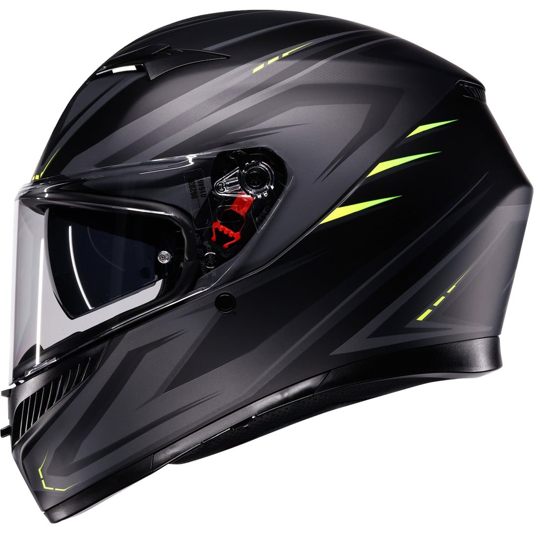 K3 Helmet - Syth - Matte Black/Yellow Fluo