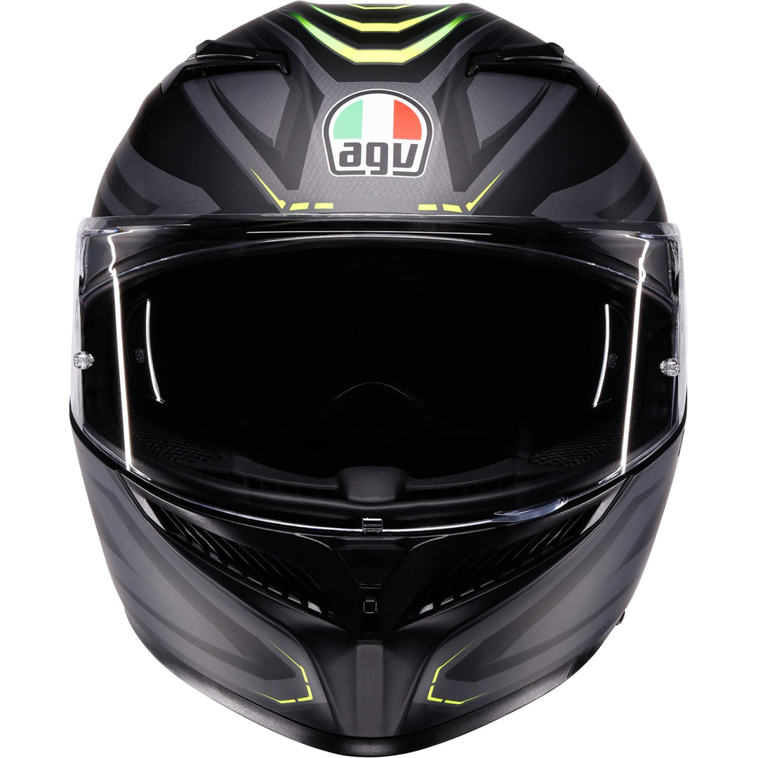 K3 Helmet - Syth - Matte Black/Yellow Fluo