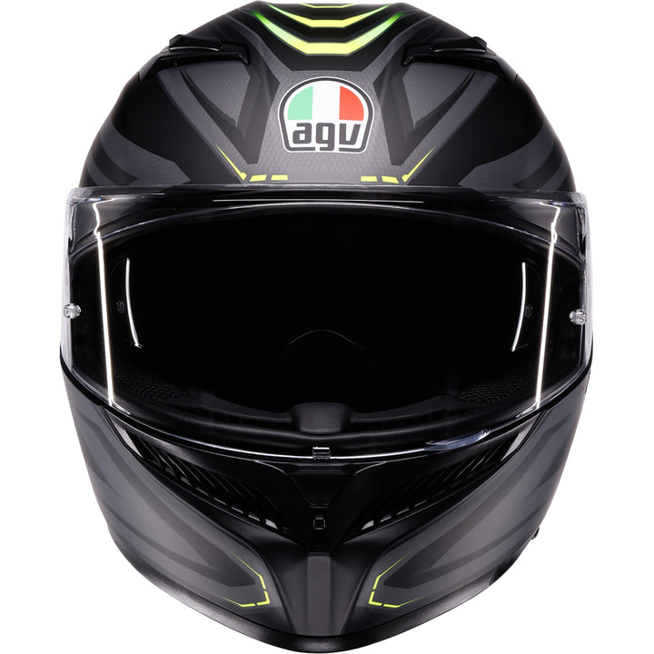K3 Helmet - Syth - Matte Black/Yellow Fluo