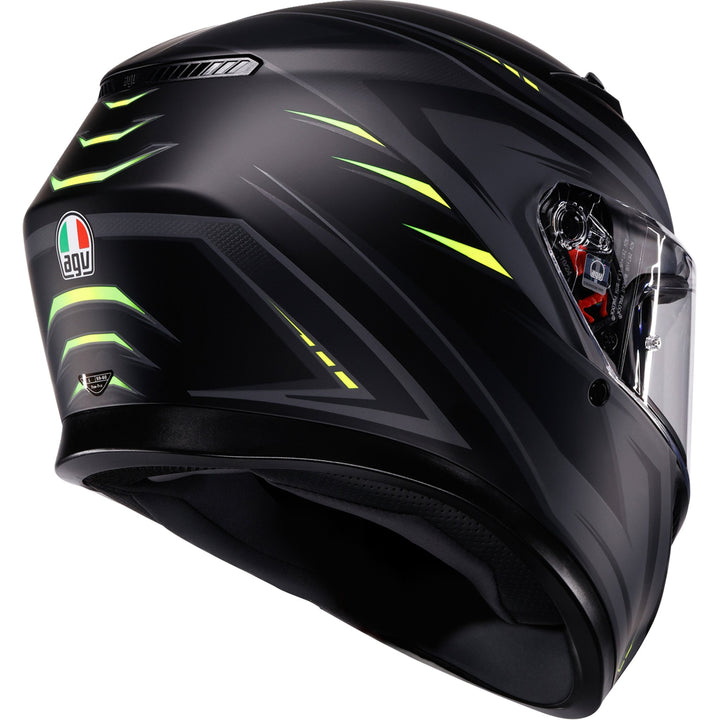 K3 Helmet - Syth - Matte Black/Yellow Fluo