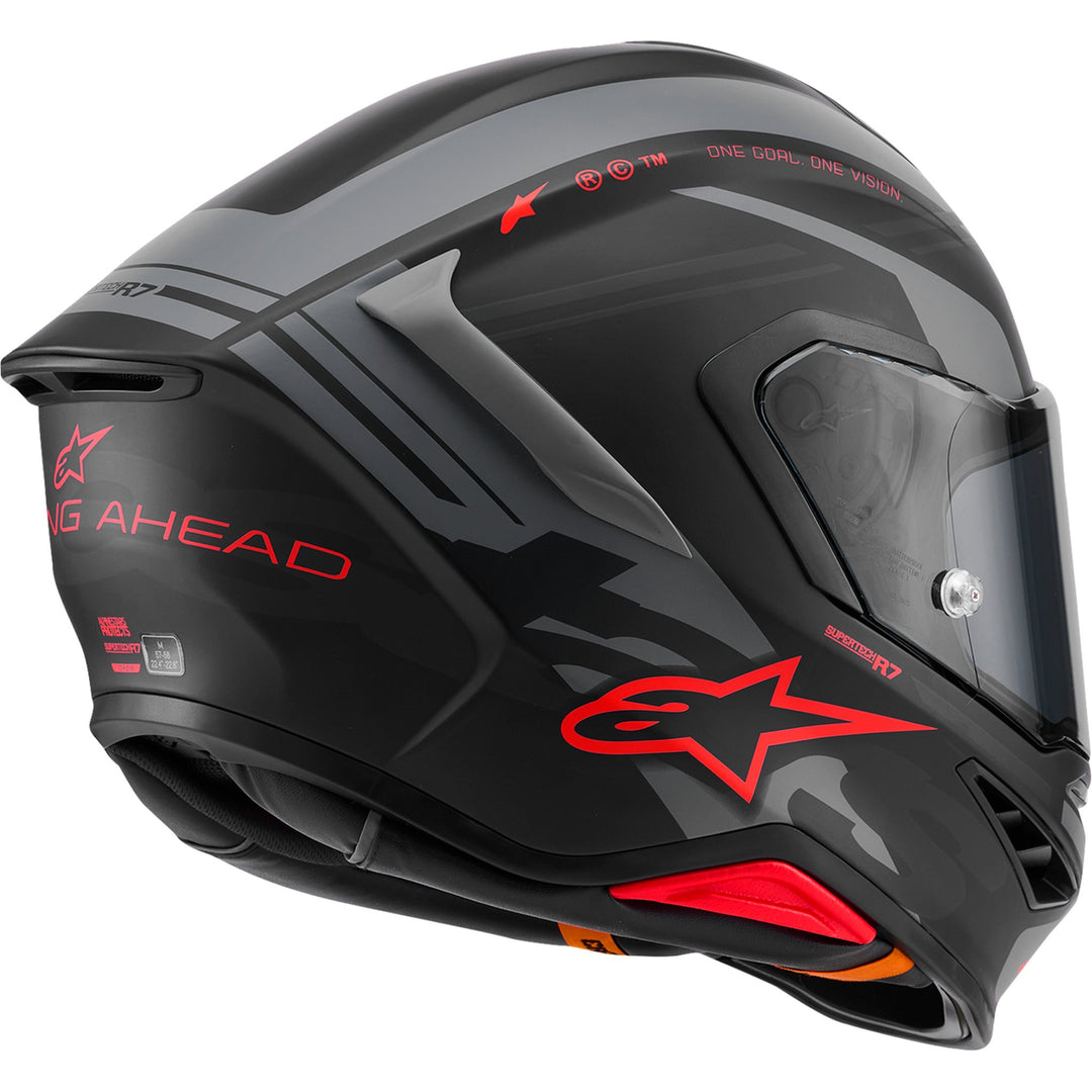 Supertech R7 Helmet - 22.06 - A-Core - Matte Black/Gray/Red