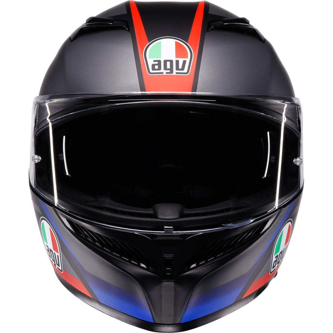 K3 Helmet - Striga - Matte Black/Blue/Red