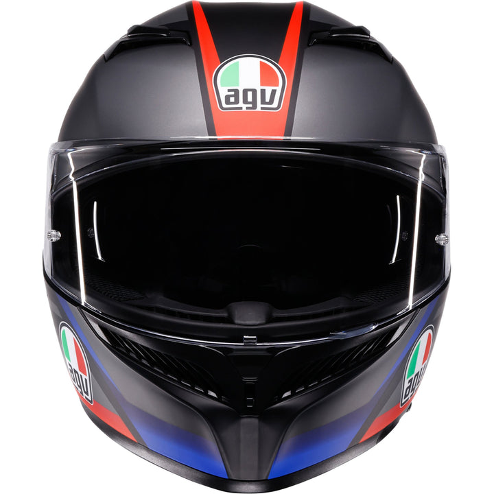 K3 Helmet - Striga - Matte Black/Blue/Red