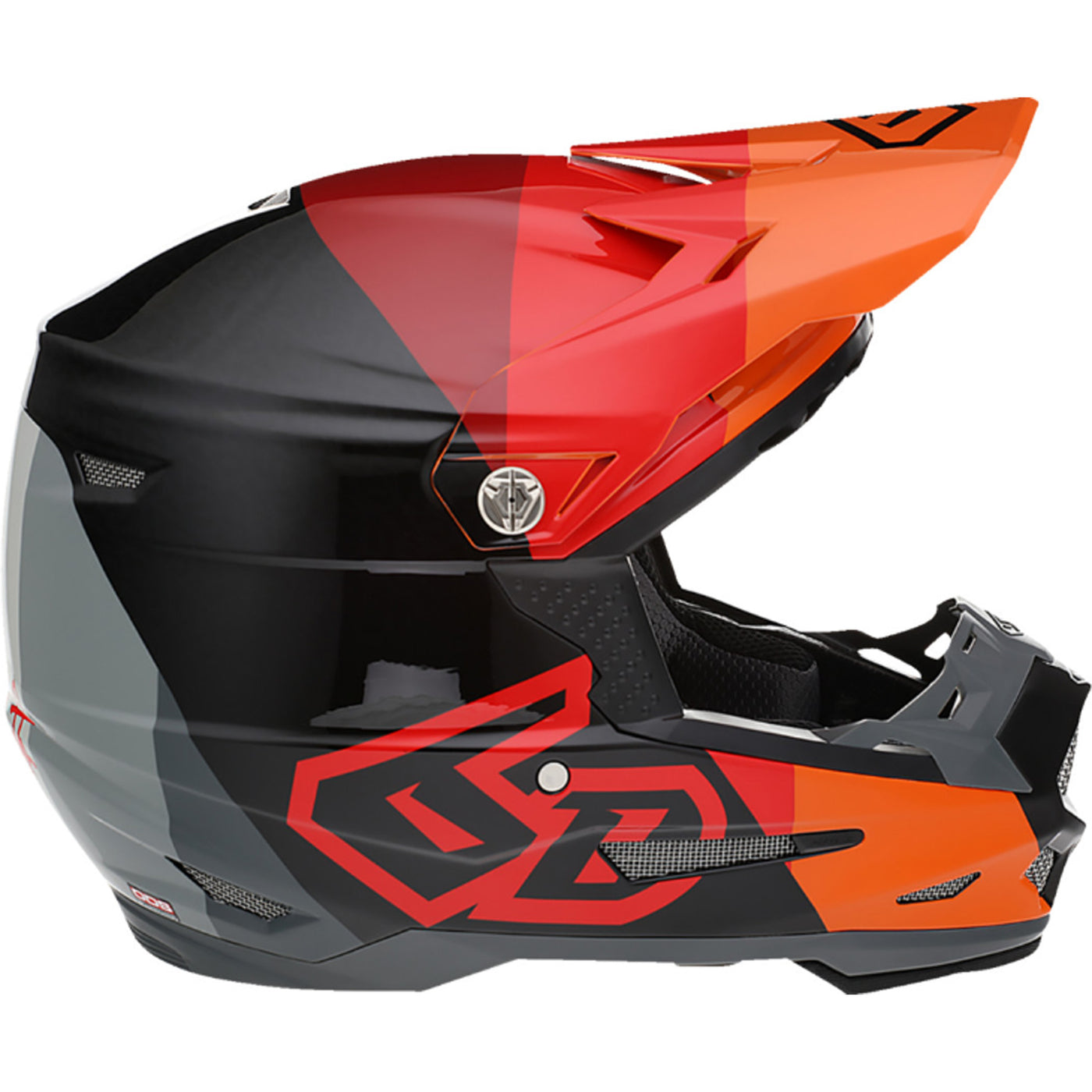 6D Helmets ATR-2Y Range Helmet Red - Side View