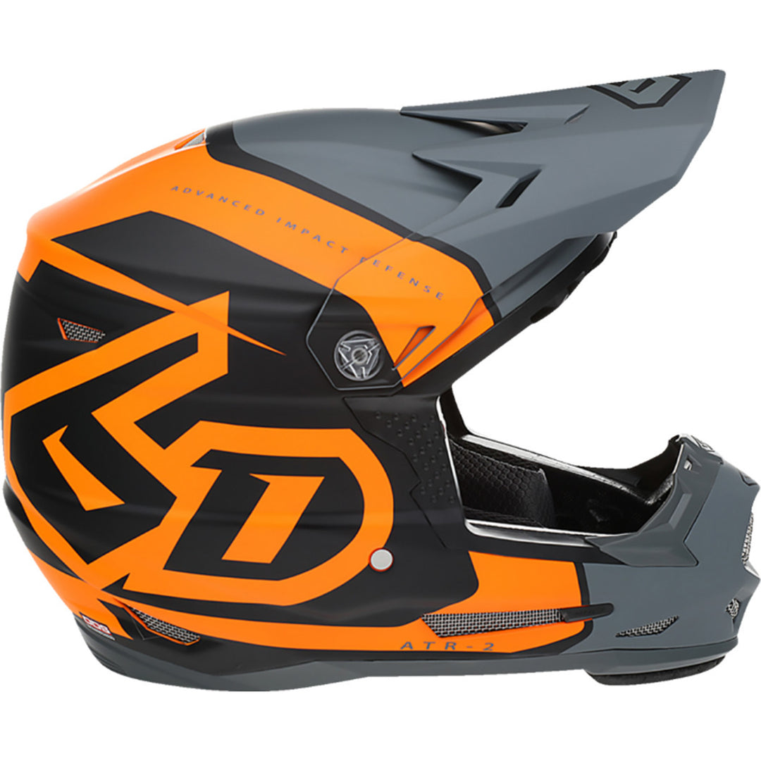 6D Helmets ATR-2Y Torque Helmet Neon Orange - Side View