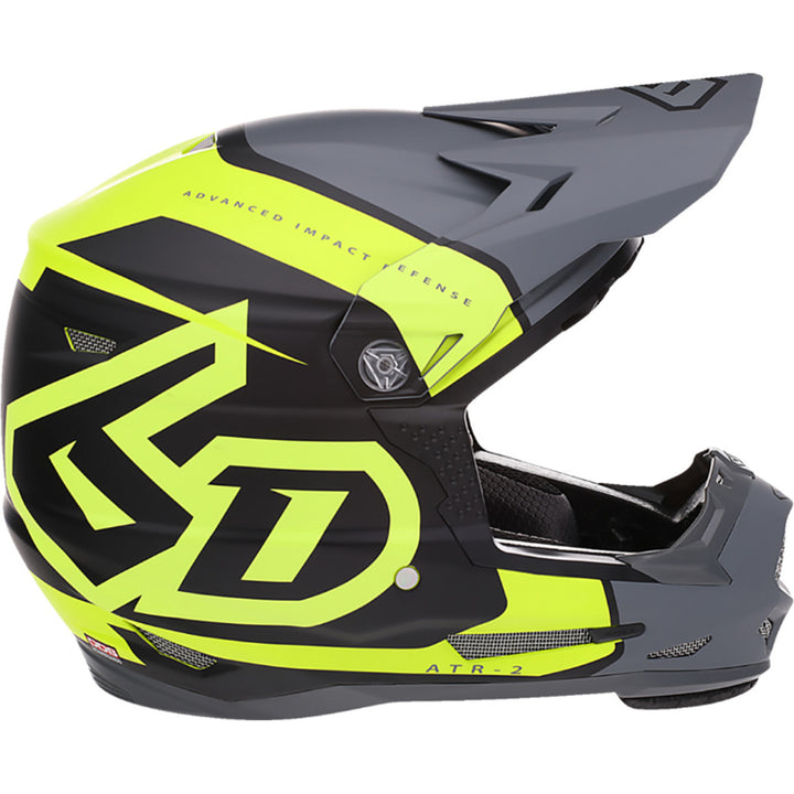 6D Helmets ATR-2Y Torque Helmet Neon Yellow - Side View
