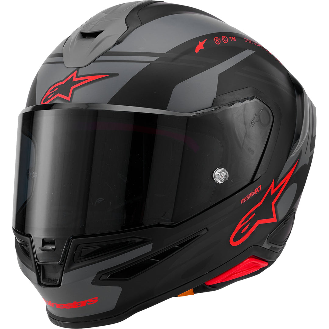 Supertech R7 Helmet - 22.06 - A-Core - Matte Black/Gray/Red